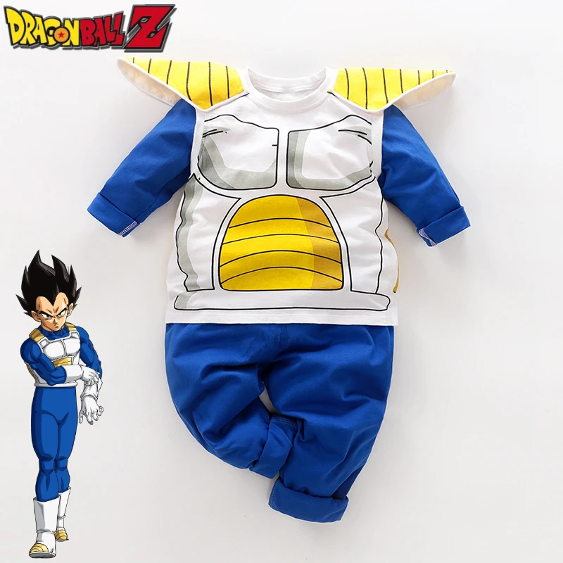 Dragon Ball Bejīta Yonsei Toddler Baby\'s Cosplay Costumes Anime Children Romper Pajama Newborn Crawling Clothes Onesie Sleepwear