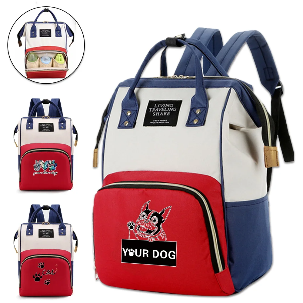 

Mom Backpack Portable Mother and Infant Bag ​2025 New Multifunction Infant Stuff Milk Bottle Storage Footprints Series