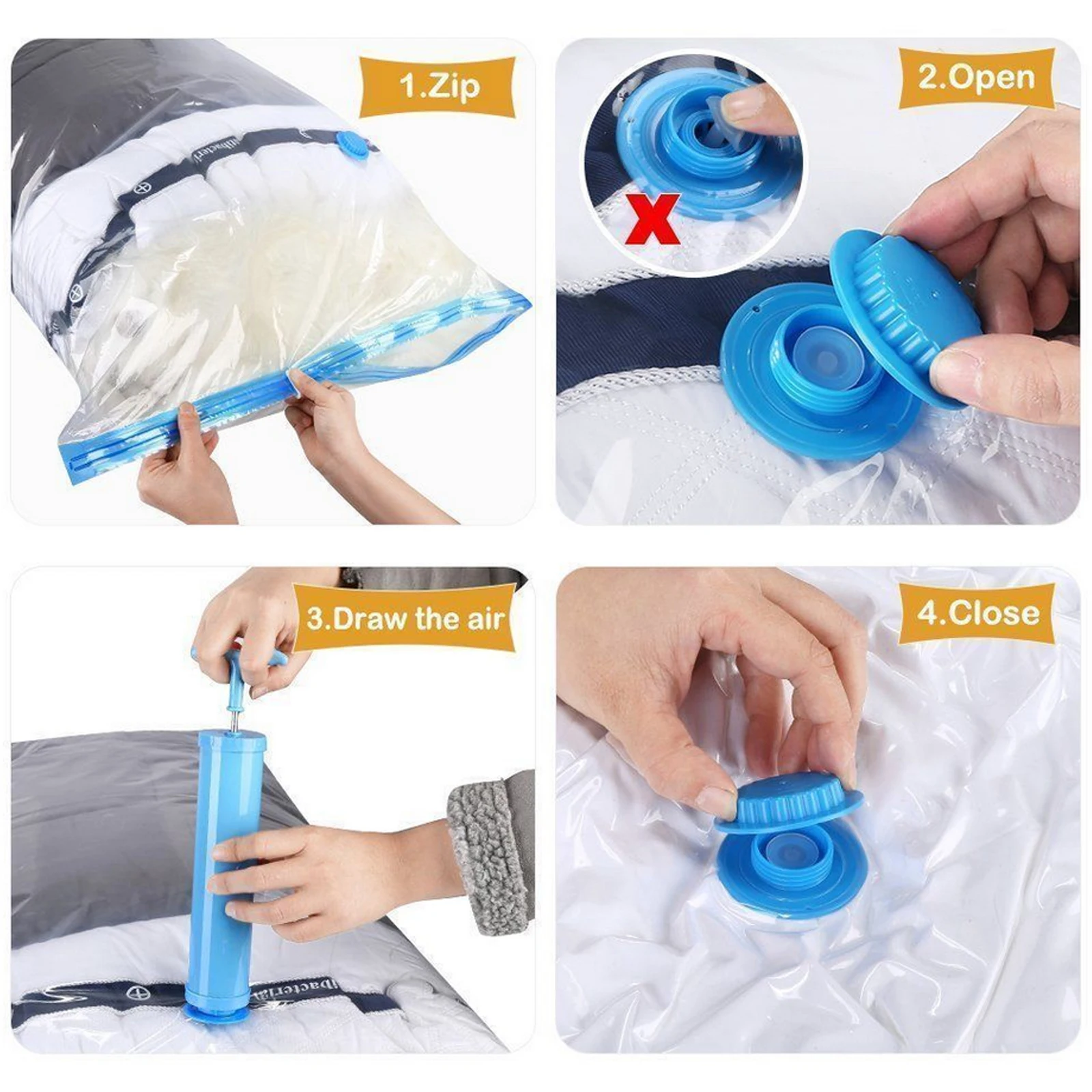 

Waterproof Compression Sealed Clothes Organizer Save Space Eco Material Long Use Storage Bag Household Storage Tools