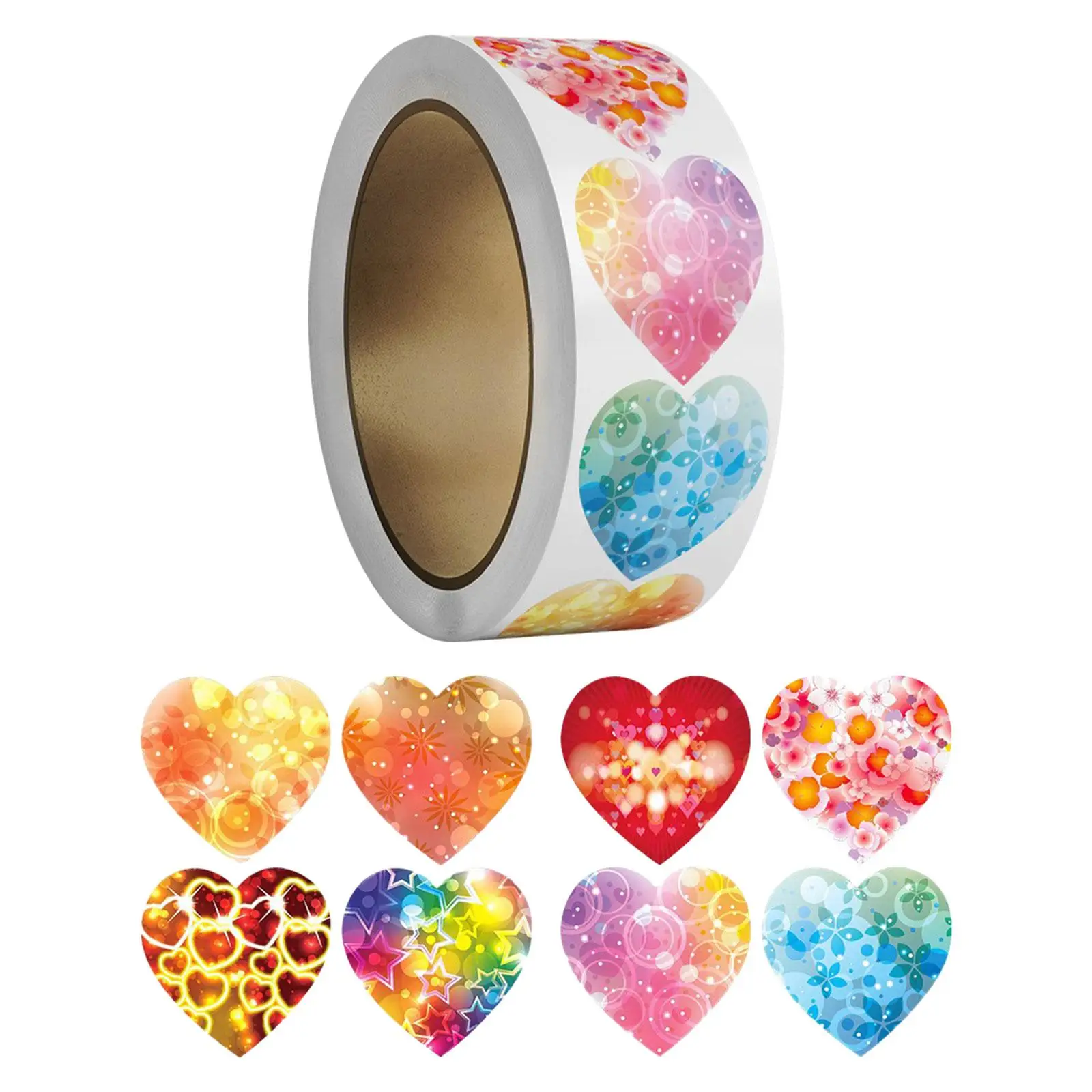 5x500Pcs Valentines Day Stickers Sealing Labels 2.5cm Envelope Stickers Love Heart Stickers for Festival Engagement Anniversary