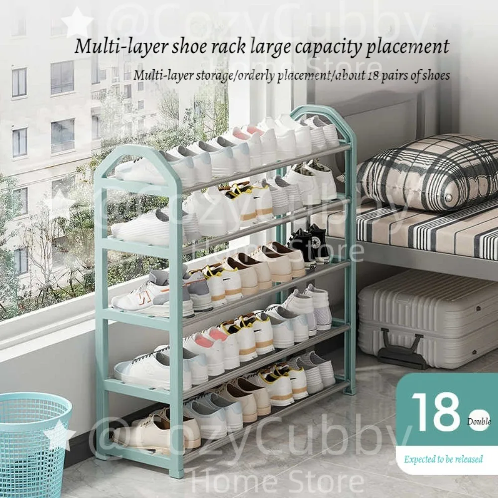 CC Shoe Rack 4-layers Plastic Assembly Creative Home Dormitory Door Storage Rack Storage Shoe Cabinet Components Home Supplies