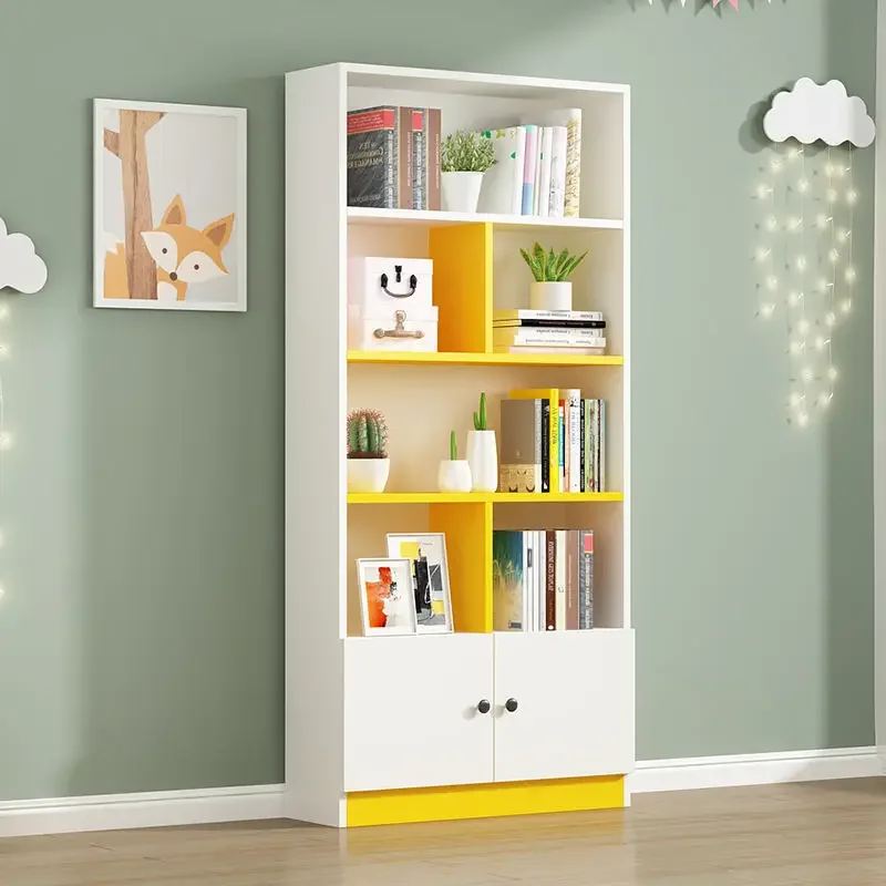 Bookcase Bookshelf Shelf Modern Simple Multi-layer Storage Student Office Color Matching Combination Cabinet Living Room