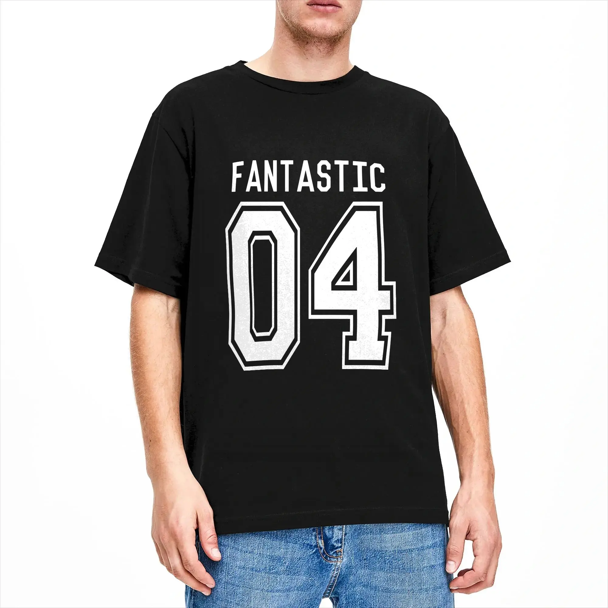 Fantastics Fours 04 Logo T Shirt  Pure Cotton Clothing Casual Short Sleeve Round Neck Tee Shirt Graphic Printed T-Shirt