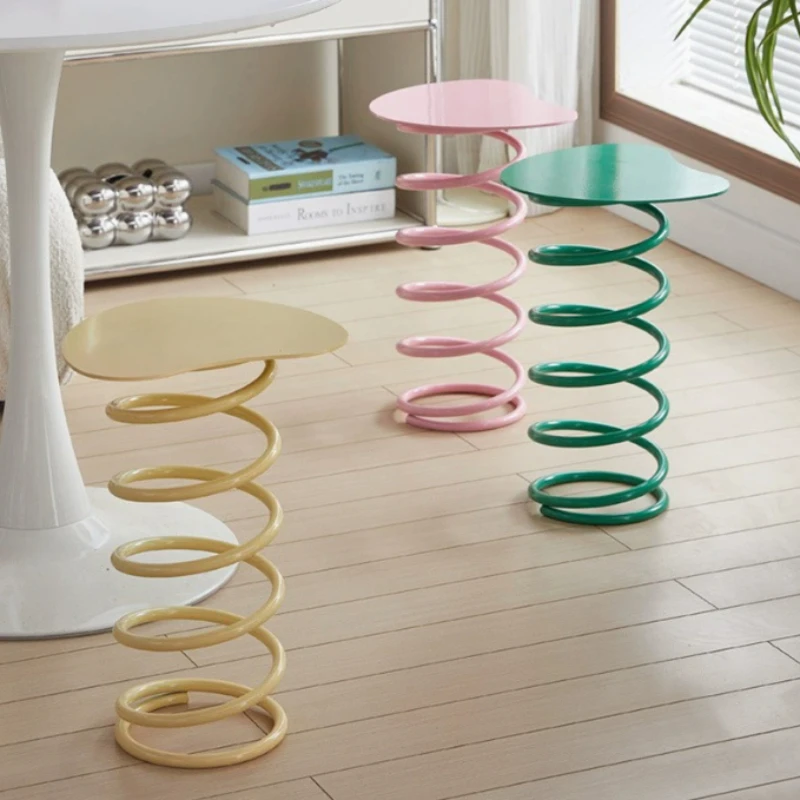 

Furniture Foot Stool Step Stool Space Saving Furniture Telescopic Chair Nordic Low Spring Stool Personalized Shoe Bench