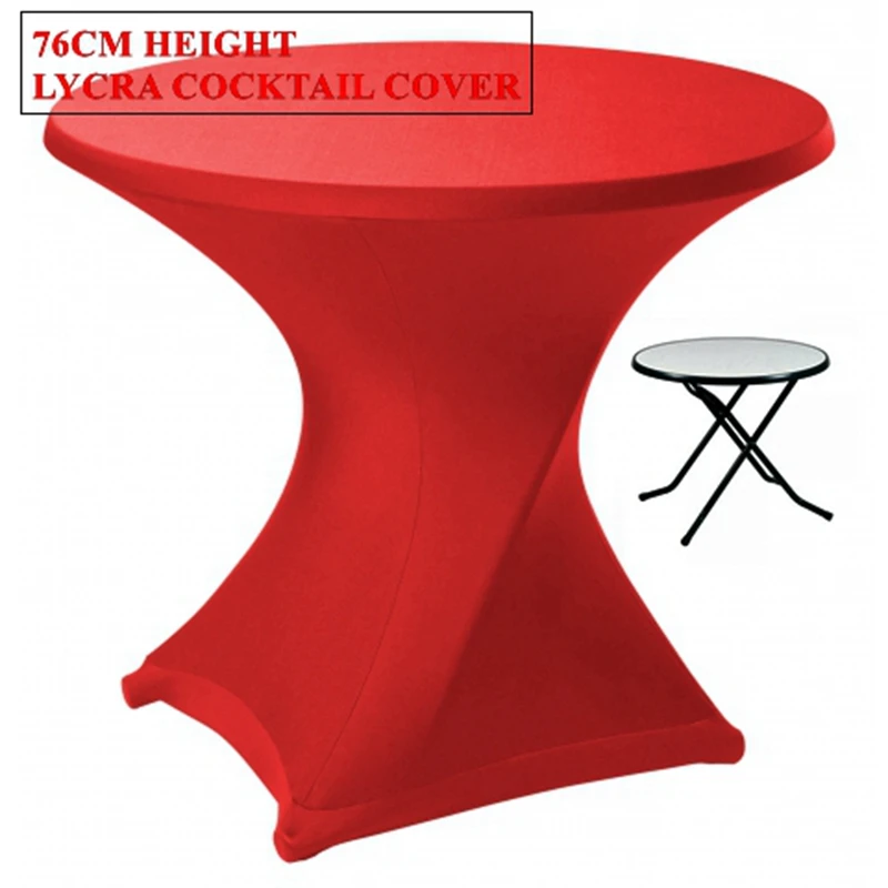 Hot Sale Stretch Bar Table Cover Spandex Lycra Cocktail Table Covers For Hotel Party Wedding Table Cloth Decoration