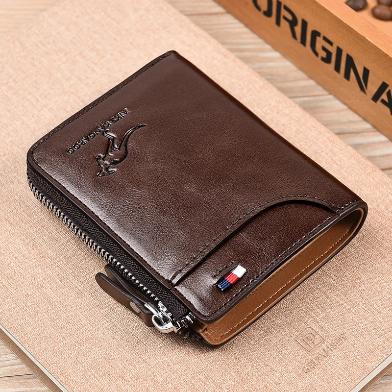 3 Colors Brand Multifunction Bag Women & Men 100% Genuine Cow Leather Key Holder Double Zipper Key Card Wallet Car Key Case