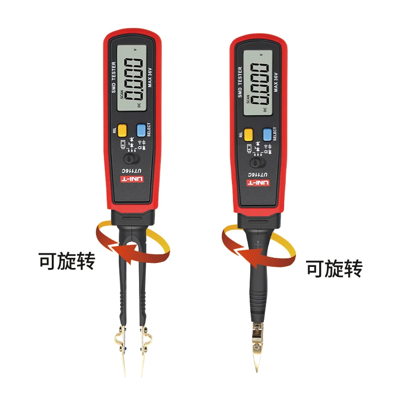 

Youlid UT116A/C component test clip SMD resistance detector SMD capacitor diode multimeter