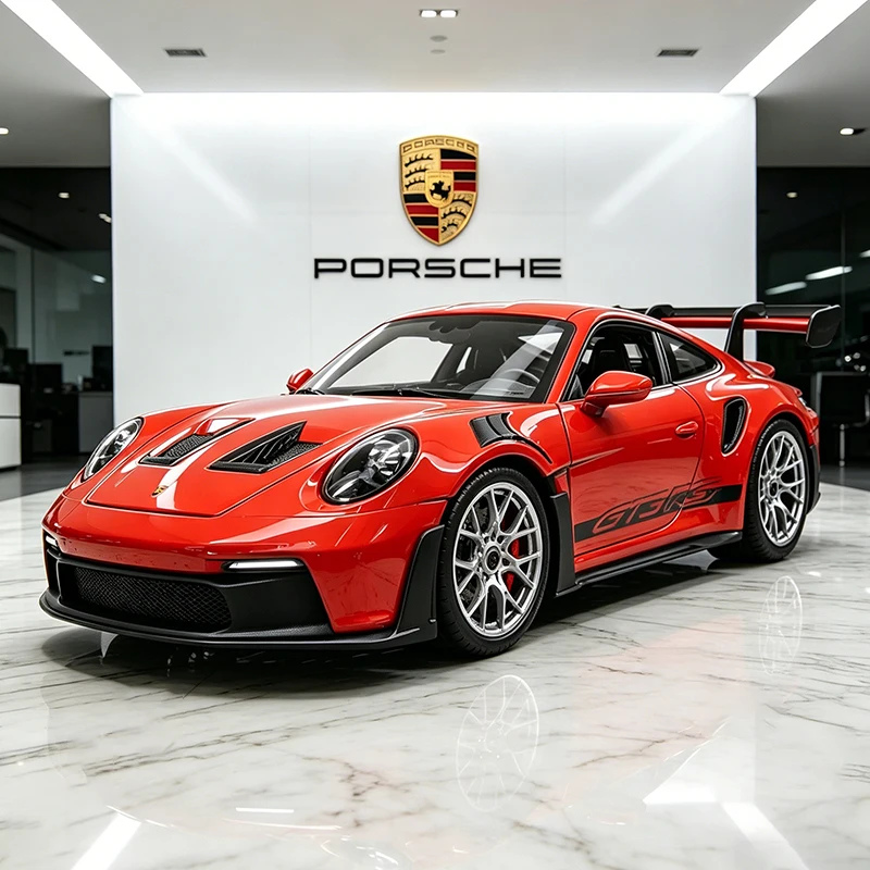 WELLY 1:24 Porsche 911 GT3 RS 992 Legierungsauto-Modell, Druckguss-Fahrzeug, Miniatur-Modellauto für Sammler und als Geschenk