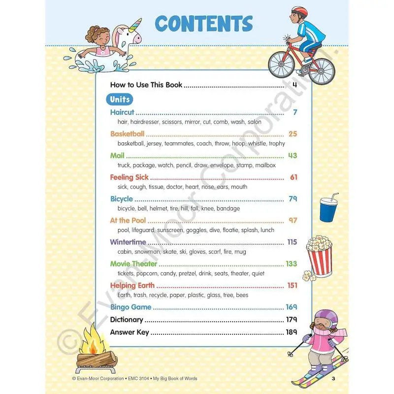 My First Big Book Of Words Grade 2 EvanMoor EvanMoor 9781645142744 Book