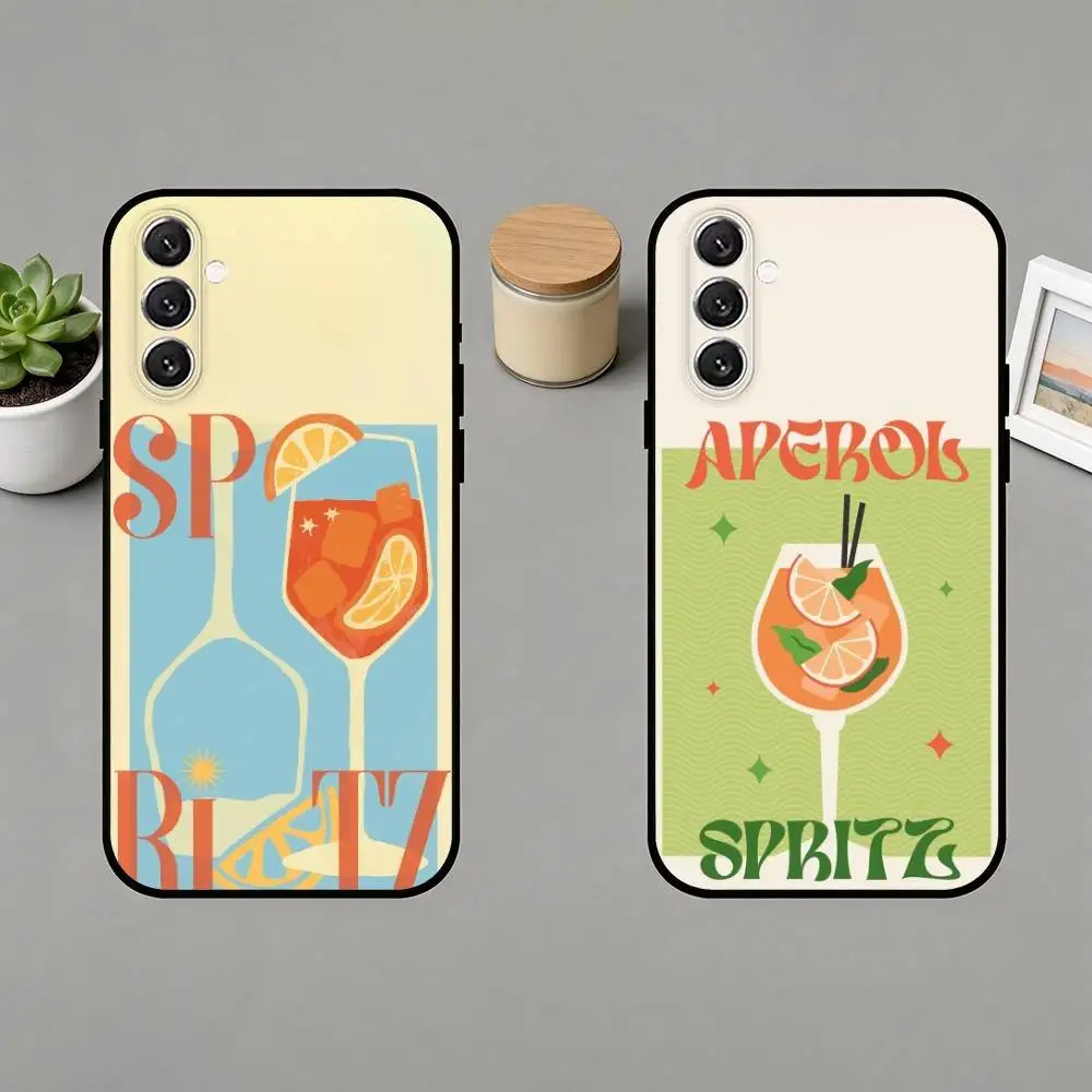 

A-Aperol Spritz Phone Case For Samsung Galaxy A91,80,73,72 ,71,53,52,32 ,31,22,21s,20,Soft Black Case