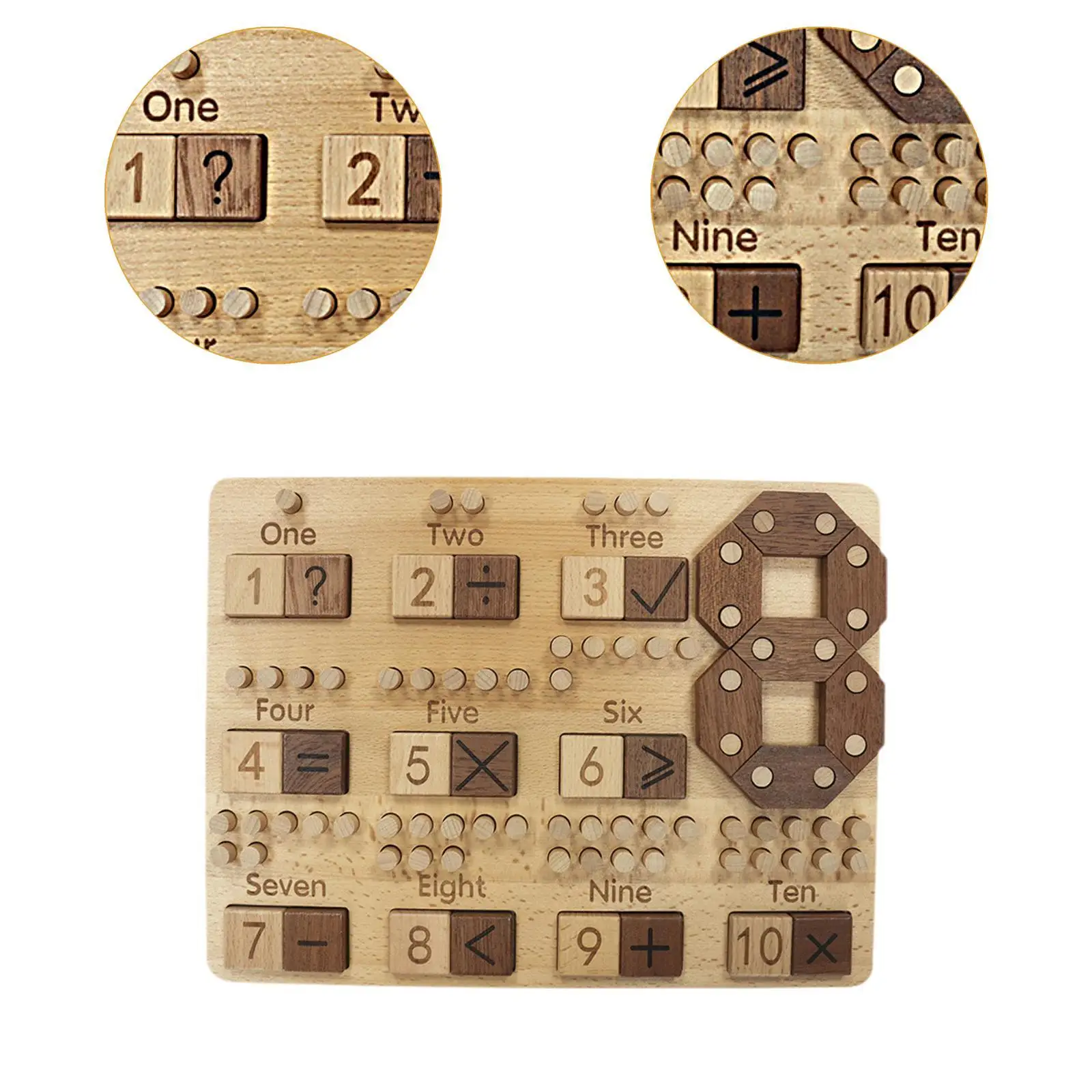 미취학 아동용 목재 수학 교육 장난감, 몬테소리 수학 장난감, 남아 여아