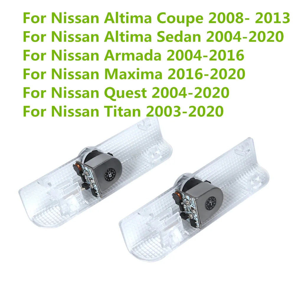 For Nissan Altima 2004 2009 2010 Armada Maxima Quest Titan LED Car Door Interior Decoration Light Bulbs Decorative Accessories