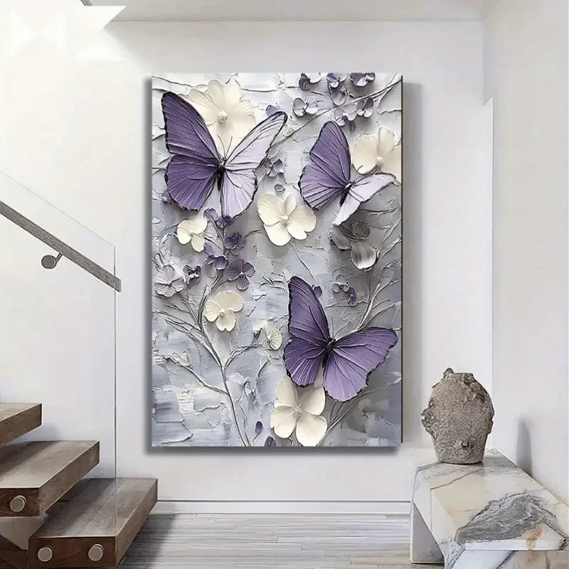 Modern Abstract Butterfly Poster, Elegant Wall Decoration For Living Room And Bedroom, Nature Style Home Decor, No Frame