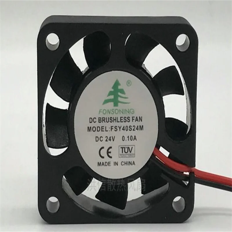 Wholesale: FSY40S24M 24V 0.10A 4CM 4010 two-wire silent cooling fan