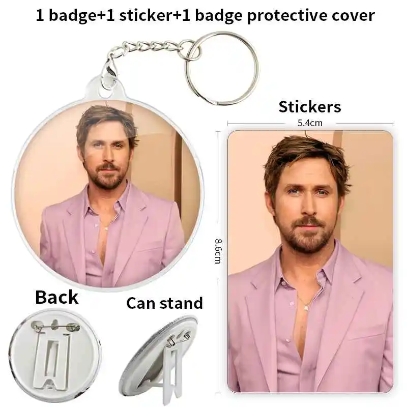 Ryan Gosling Canadian Actor Singer  Director Soft Button Badge Brooch anchor Peripherals Pin Trinket Commemorative