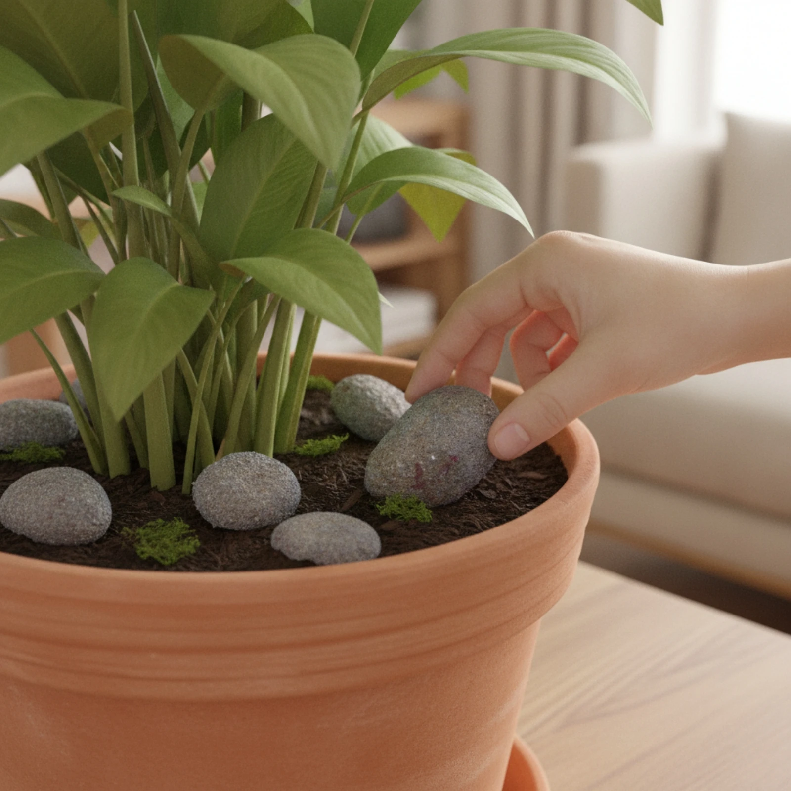 8 Pieces Artificial Pebbles Decorative Fake Pebbles Artificial Stone Rock Natural-Looking Hollow Rocks Realistic for Landscapers