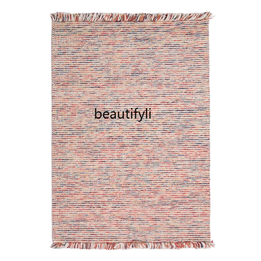 Living room wool carpet environmentally friendly hand-woven super soft Nordic coffee table blanket bedroom bedside blanket