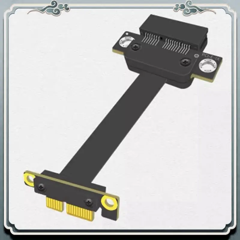 PCI-E 1X موسع محول PCI-Express 3.0 1X ذكر إلى أنثى الناهض كابل PCIE 1X تمديد كابل 90 درجة 15 سنتيمتر