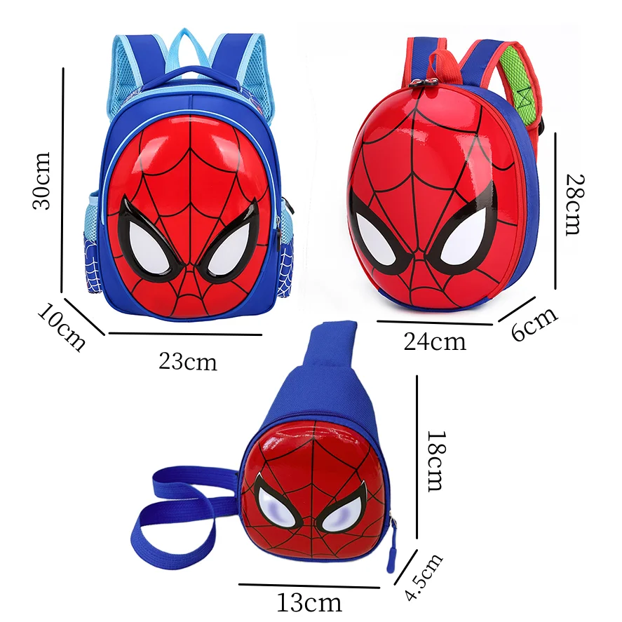 Disney Heroes Children‘s Backpack Anime Spider Prints Boys Schoolbag Kids Hard Shell Bag Cool Prints Travel Bag Satchel Gifts