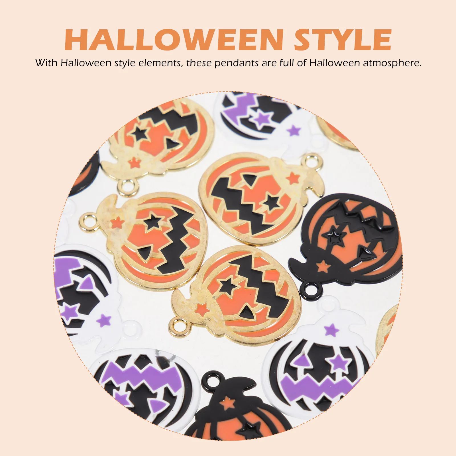 30pcs Halloween Pumpkin Charms Pendants Alloy Diy Jewelry Making For Necklace Earring Bracelet Keychain Craft Accessories