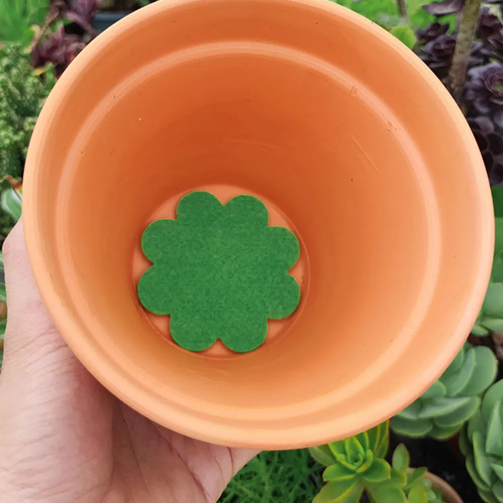 

40Pcs Anti-Soil Leakage Flower Pot Bottom Pads Breathable Planter Felt Mats Bonsai Drainage Gaskets Garden Plant Pot Accessories