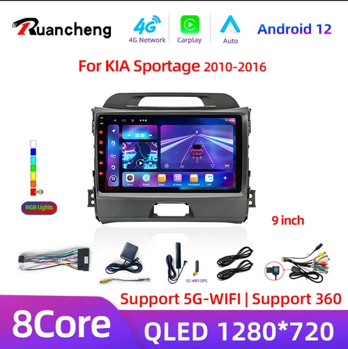 Para KIA Sportage 2010 2011 2012 2013 2014 2015 2016 2Din Radio Android para coche reproductor Multimedia 2 Din Autoradio vídeo GPS Navi WiFi