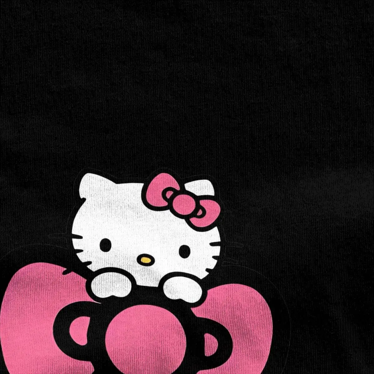 Oversized T-Shirt Hello Kitty Bow Cotton T-Shirts Hip Hop Tee Shirt for Adult Summer Y2K Funny Casual Short Sleeve Top Tees