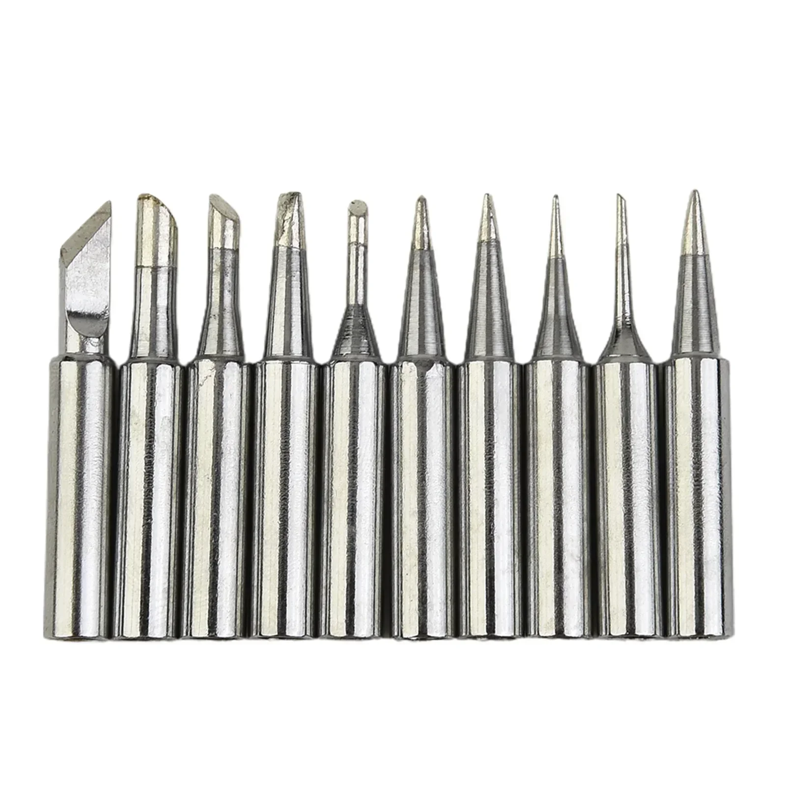 

10Pcs/set Soldering Iron Tips 900M-T Lead-Free Welding Head For 936 942 907-ESD 852 Rework Station Soldering Tool