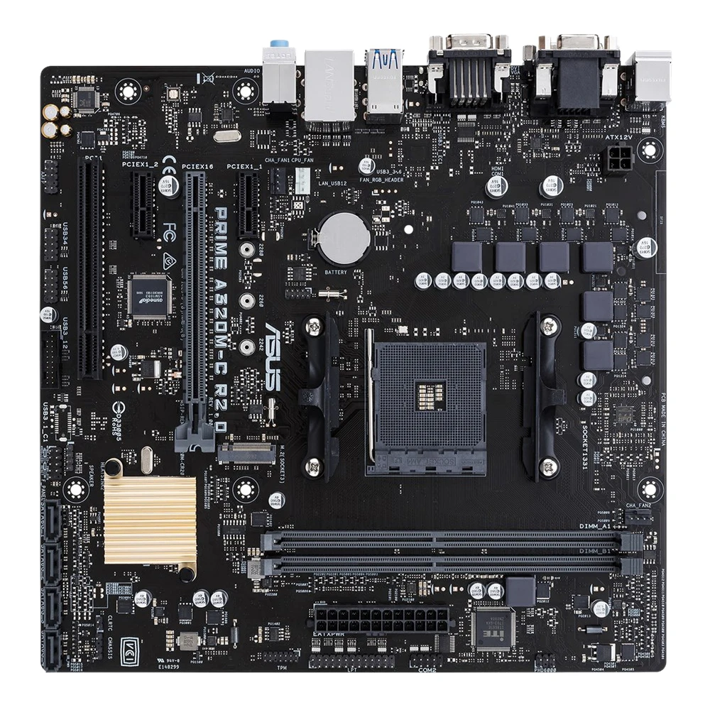 ASUS PRIME A320M-R Motherboard Support AMD Ryzen 5 5600 Ryzen 7 5700X3D DDR4 3200+(OC) NVME M.2 PCIe 3.0 AM4 Motherboard mATX