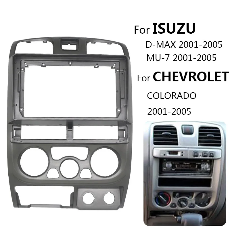 Android Car Radio Stereo Frame Kit For ISUZU D-MAX/MU 7 CHEVROLET COLORADO 2001-2005 Dash Panel Fascia Cable Adapter