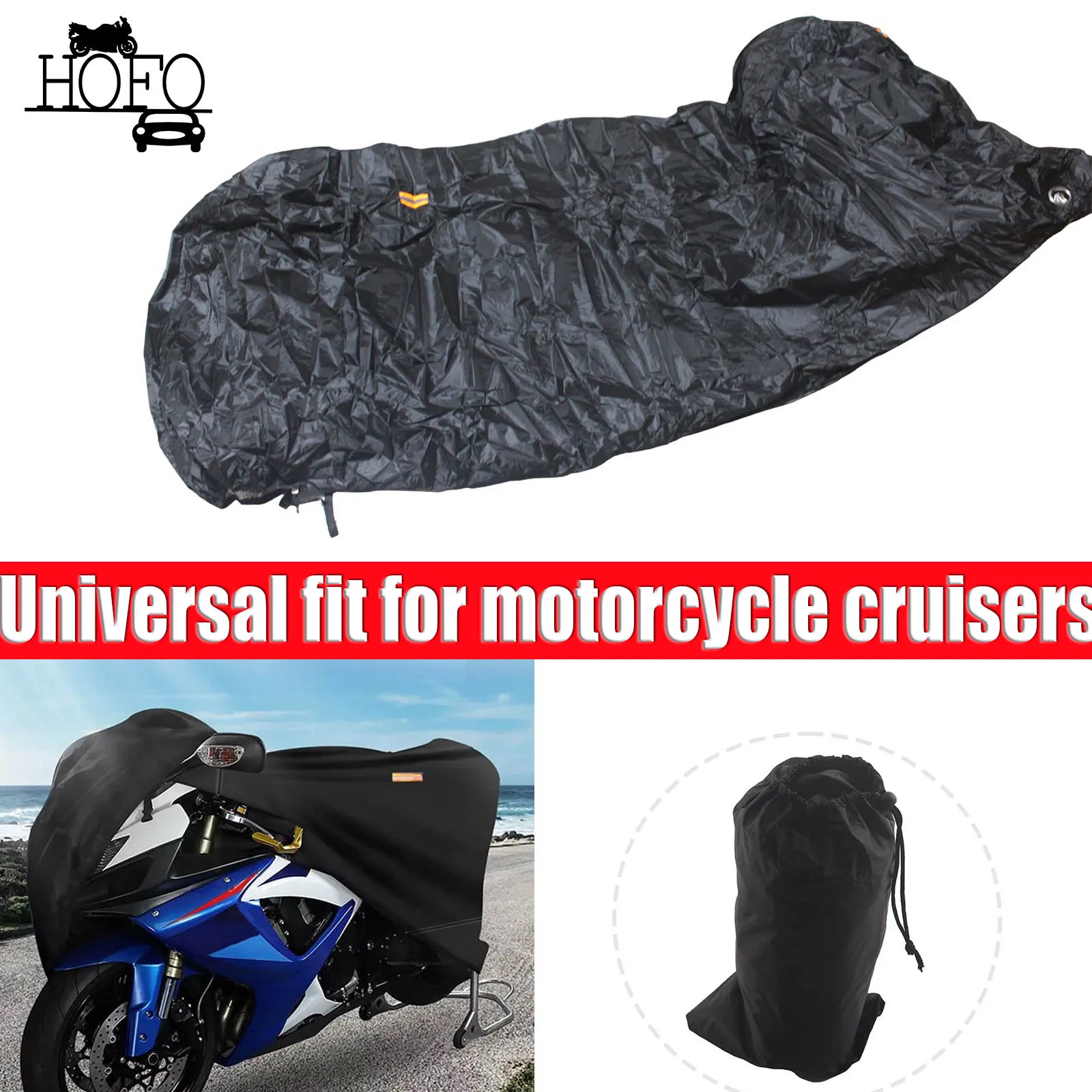 

Universal fit for motorcycle cruisers chopper bobber Waterproof Anti-UV All-Purpose Cover Motorcyle Cover