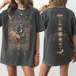 Vintage Xaddy Apparel Fourth Wing Merch Dark Academy Shirt Onyx Storm Gift for Book Lover Casual Y2K Top Daily Trendy Streetwear