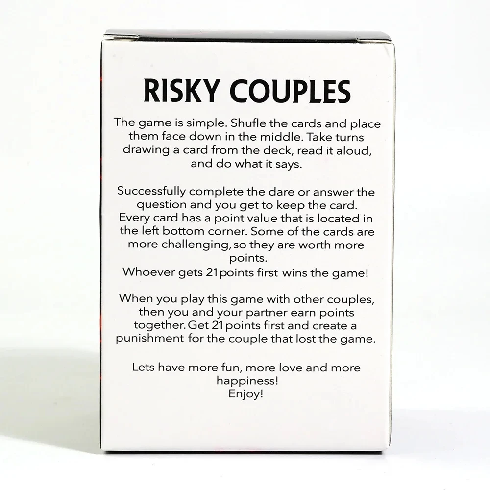 RISKY COUPLES - Fun Couples Game for Date Night 150 Spicy Dares Questions for Your Partner Romantic Anniversary Valentines Gifts