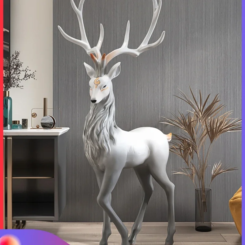 Nordic Deer Living Room Decoration Large Floor to Floor Creative Sofa, TV Cabinet, Decorative Entrance, New Home Gift