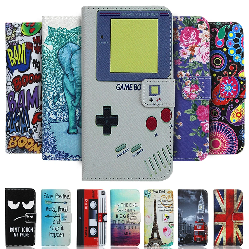 

Painted Wallet Case Leather Card Pocket Cover Funda Coque For Leagoo Kiicaa Mix Power M9 S8 S9 Pro