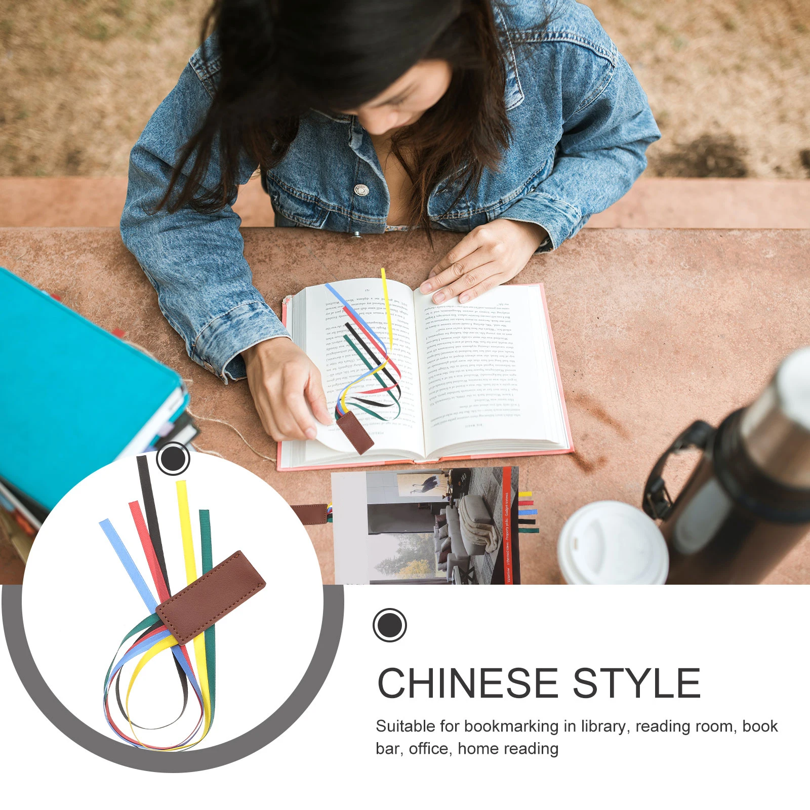 2 Stück mehrfarbige Lesezeichen Ribbon ProperSize PracticalTools BeautifulDecorations RecordProgress ExquisiteDesign EasyCarry