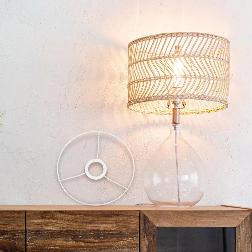 

2 Sets Lampshade Frames 20cm Diameter Metal DIY Ring Brackets for Table Lamp Pendant Chandelier Lighting Accessories LED Bulb