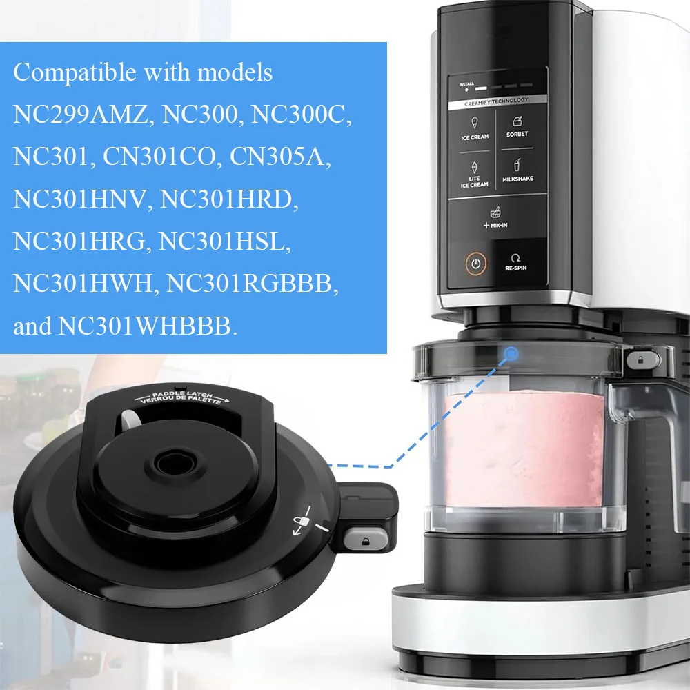 Outer Bowl Lid Replacement for Ninja CREAMi Ice Cream Maker Compatible with NC301 NC300 CN301CO NC299AMZ