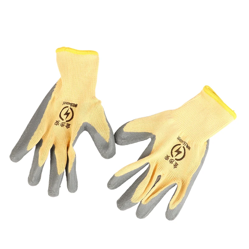 Guantes aislantes de goma para pantalla táctil, guantes industriales ultrafinos para electricista, resistentes al voltaje de 400V/1000V, 1 par