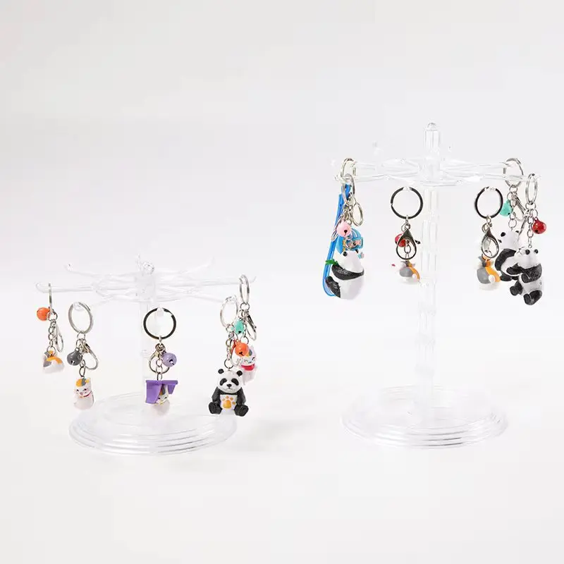 Key Keychain Shelf Home Storage Rack Organizer Earring Necklace Jewelry Rotating Ring Display Holder For Earrings Watch Showcase