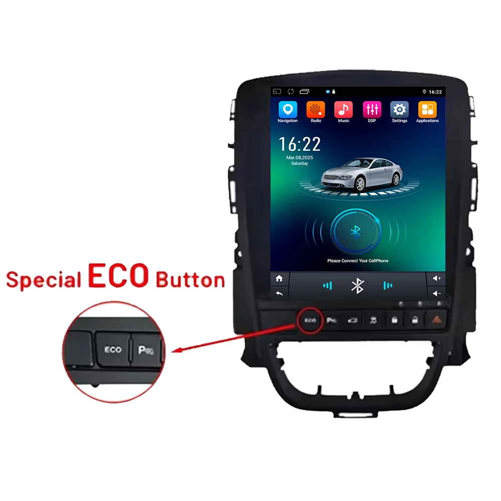 Android 16 Carplay voor Opel Astra J Cascada Buick Verano Excelle 2009-2015 Autoradio Auto Navigatie Multimedia Speler - afbeelding 2