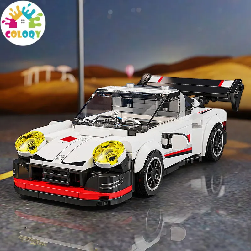 

COLOKY 2025 hot item 1074-1081 racing car building block assembly ornament model children's building blocks boys gift wholesale
