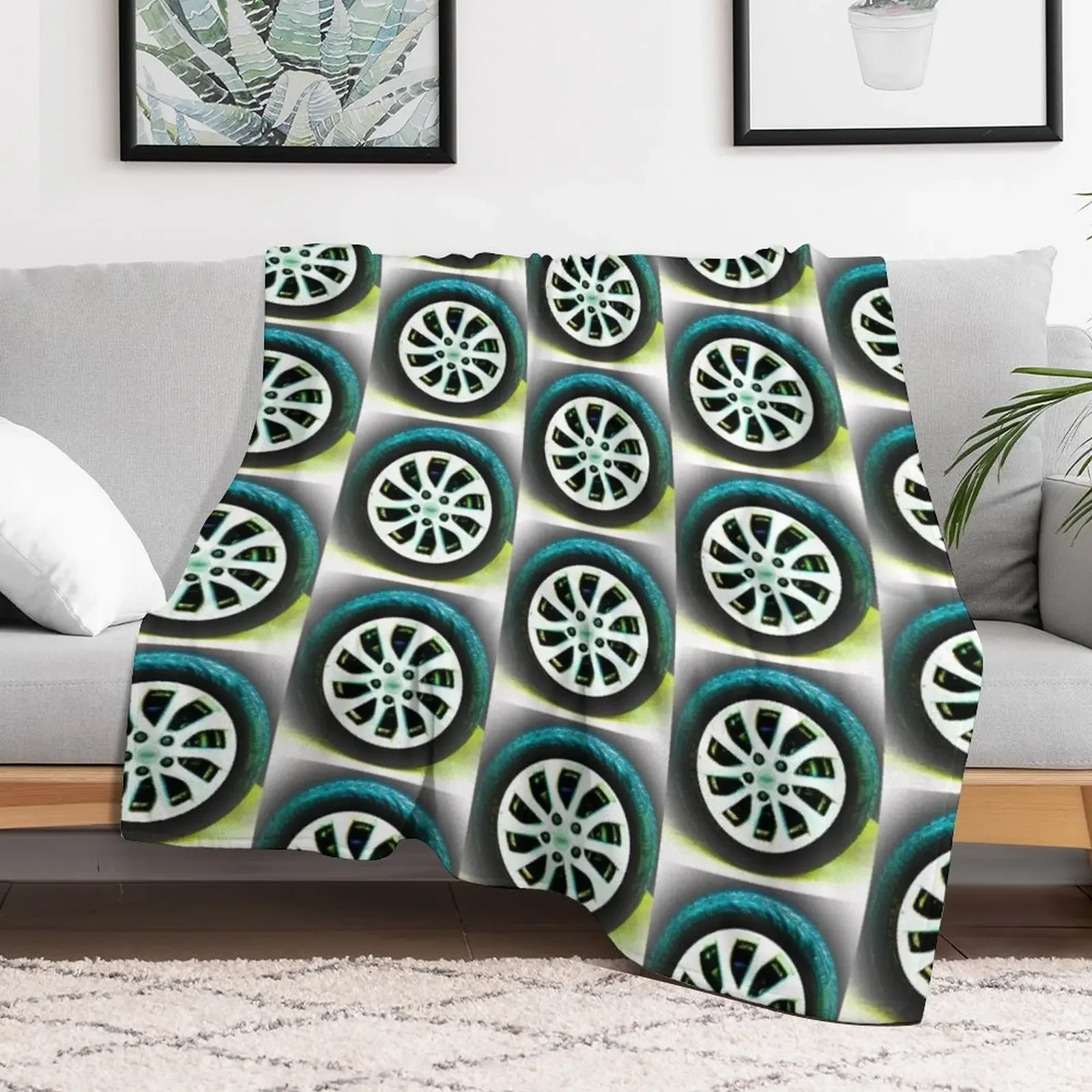 Tire Art Throw Blanket Flannel Fleece Soft Warm Throw Blanket