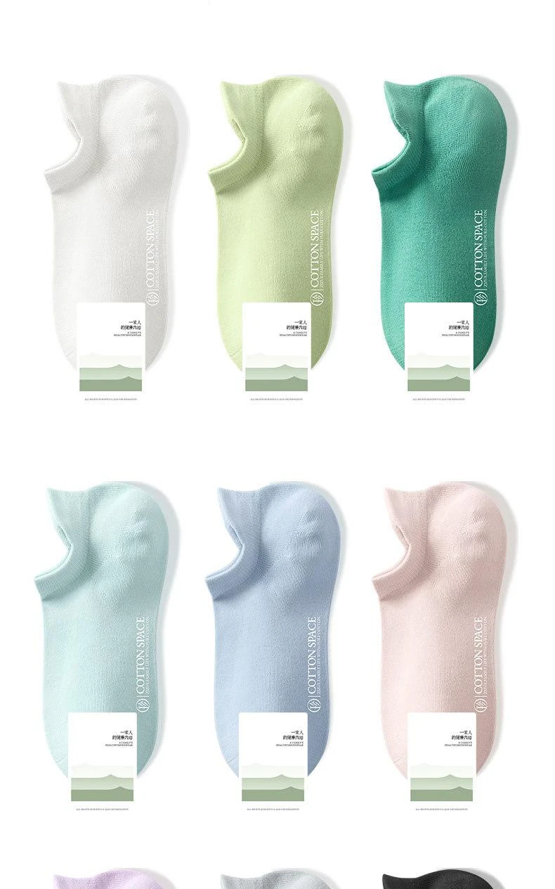 6 Paar kurze Damensocken aus Baumwolle, rutschfeste Knöchel-Bootssocken, atmungsaktive, lässige Sportsocken für Damen, Sommer, dünne, niedrig geschnittene Socken – Detail 16