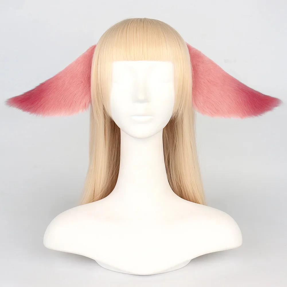 อุปกรณ์เสริมการ์ตูนฮาโลวีน, genshin impact yae Miko FUR Headwear, Anime Headwear สีชมพู, Kawaii Animal ears