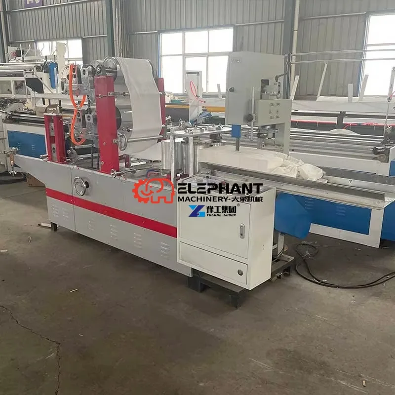 Machines for Small Businesses Napkin Tissue Paper Production Line Machine 1/4 Fold with Packaging Machine for Sale