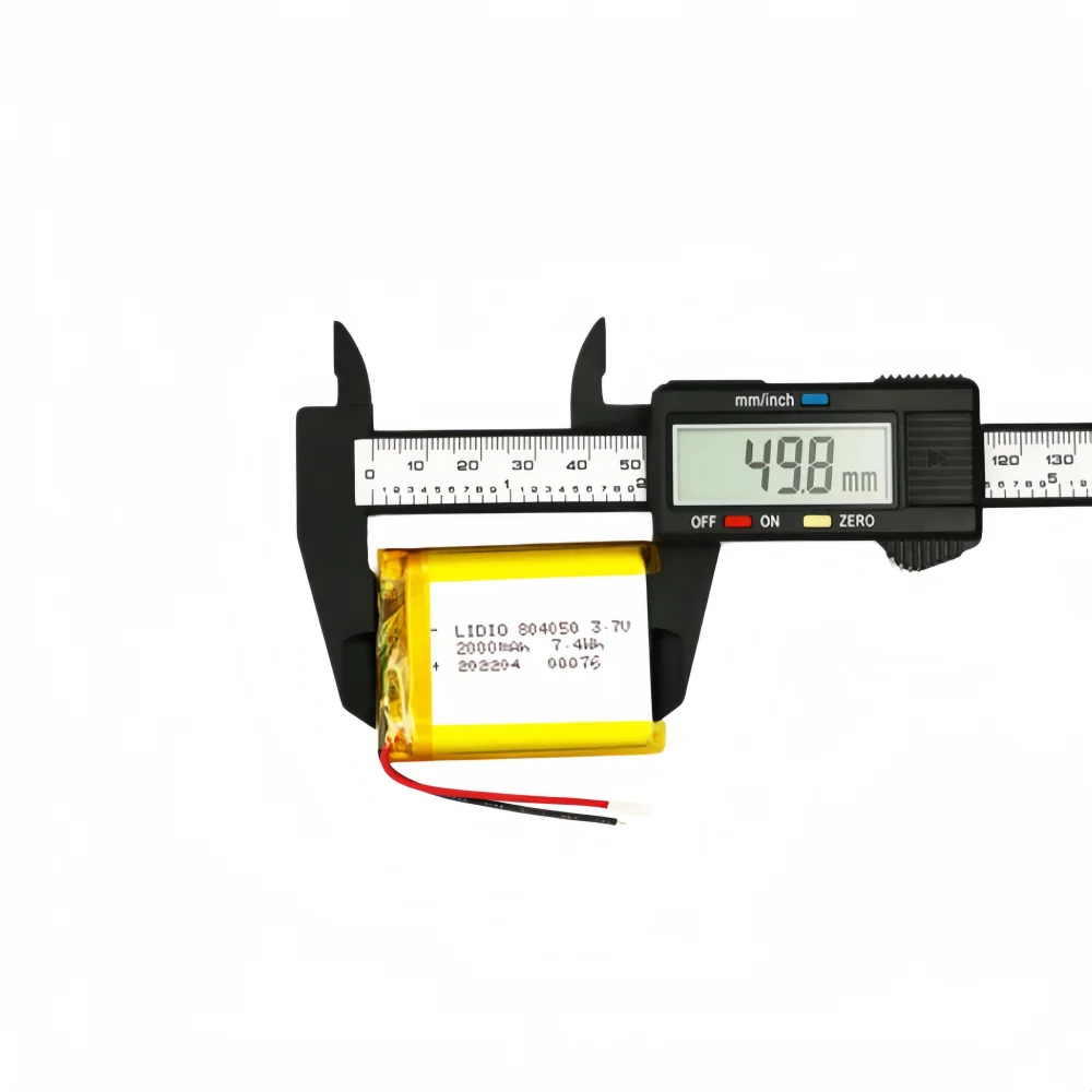 New 804050 3.7V 2000mAh Li-Polymer Battery for Loudspeaker Massager Medical Equipment Car Air Filter Replaceable with PH2.0