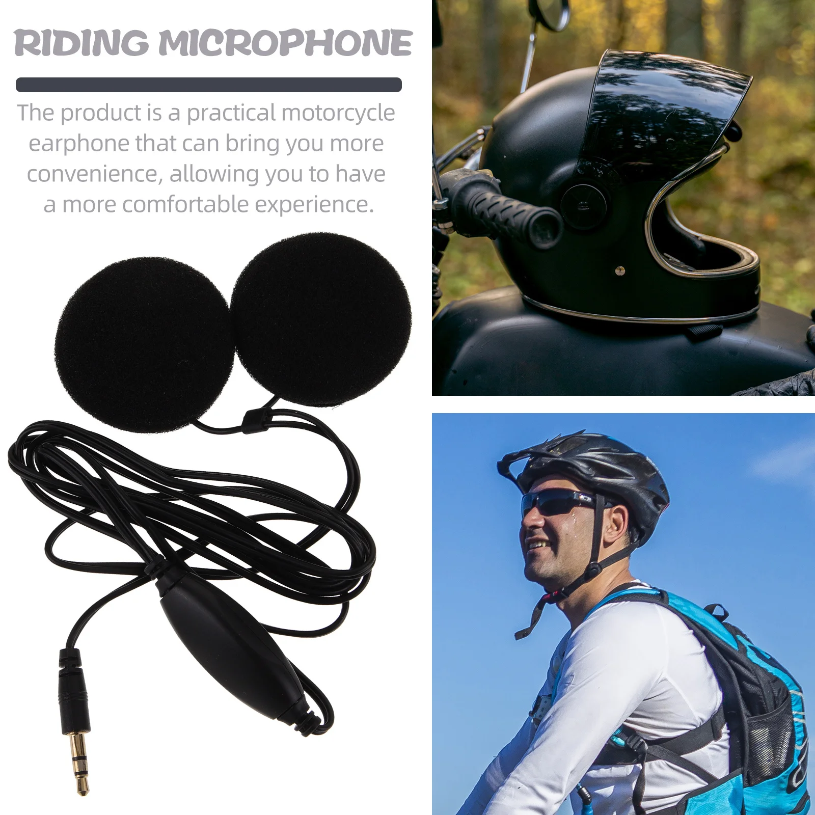 دراجة نارية سماعة 3.5 ملم الصلبة دائم دراجة نارية سماعة الملاحة الصوتية دعوة تشغيل الموسيقى الحد من الضوضاء