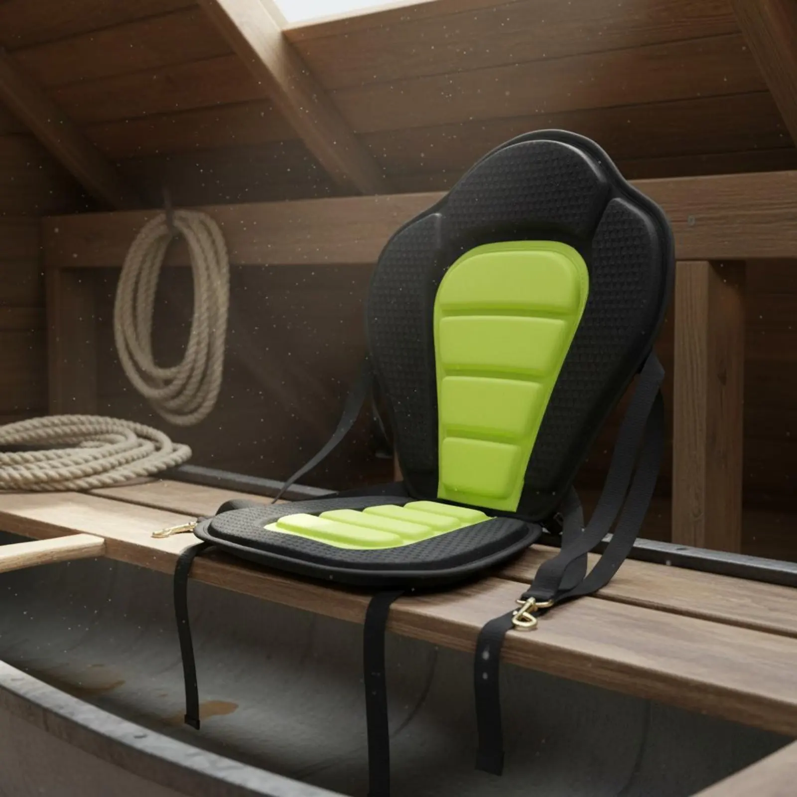 Kayak Seat Backrest EVA Padding Padded Kayak Backrest Boat Seat Back Support Quick Install Water Sports Gear Ergonomic