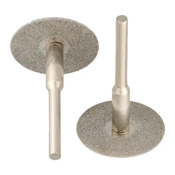 10pcs 22mm Diamond Cutting Discs Cut Off Mini Diamond Saw Blade With 2pcs Connecting 3mm Shank For Dremels Drill Fit Rotary Tool